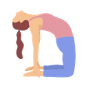 Camel Pose Ustrasana Yoga Icon