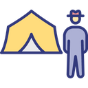 Camping Person Tent Icon