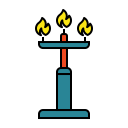 Candle Stand Decoration Icon