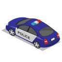 Car Police Back Icon