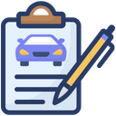 Car Document Leasing Paper Vehicle Documents Icon
