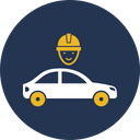 Car Mechanic Person Autonomous Car Icon
