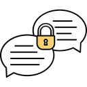 Chat Lock Confidential Speech Protected Chat Icon