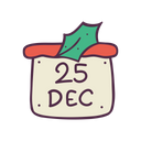 25 December Date Calendar Icon