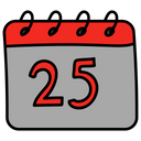 Calendar Christmas Date Yearbook Icon