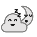 Cloud Night Smiley Icon