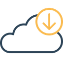 Cloud Data Downloading Icon
