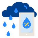 Smartphone Cloud Rain Icon