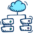 Cloud Computers Network Icon