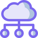 Cloud Network System Icon