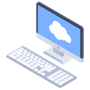 Cloud Working Cloud Computing Cloud Technology Icon