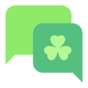 St Patricks Day Chat Clover Icon