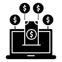 Concept, Dollar, Earn, Finance, Income, Laptop, Money Icon