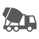 Concrete Mixer Cement Truck Vehicle Construction Icon