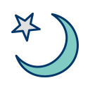 Crescent Moon Nature Icon
