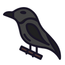 Crow Halloween Design Icon