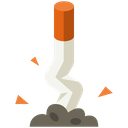 Crushed Cigarette Crushed Broken Icon