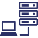 Data Storage Transfer To Pc Data Transfer Database To Pc Icon