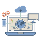Data Synchronization Cloud Icon