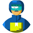 Courier Avatar Delivery Man Icon