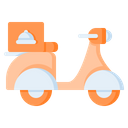 Delivery Scooter Delivery Vehicle Motorbike Icon
