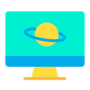Desktop Astrophysics Earth Atom Icon
