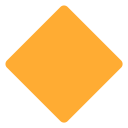 Diamond Geometric Orange Icon