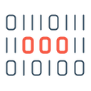 Digital Binary Encryption Icon