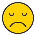 Artboard Disappointed Face Upset Face Icon