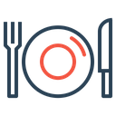 Dish Plate Fork Icon