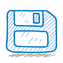 Disk Floppy Sketchy Icon