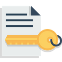 Document Paper Key Icon