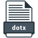 Dotx Format File Icon