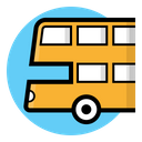 Double Decker Bus Transportation Icon