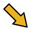 Down Right Arrow Pointer Navigation Icon