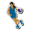 Dribble Ball Basketball Girl Icon