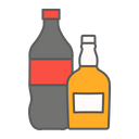 Drinks Soda Whisky Cola Alcohol Supermarket Department Icon