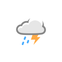 Drizzle Thunder Weather Icon
