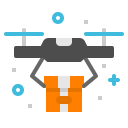 Drone Logistic Shopping Icon
