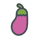 Eggplant Fruit Fruits Icon