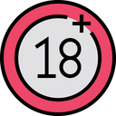 Eighteen plus Icon