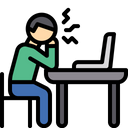 Employee In Stress Icon