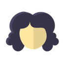 Face Girl Curly Icon