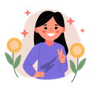 Female With Peace Hand Peace Stop The War Icon