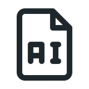 File Design Ai Icon