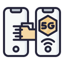 File Transfer 5 G Signal Icon