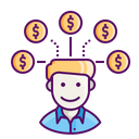 Finance, Earn, Concept, Dollar, Money, People, User Icon