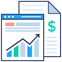 Financial Growth Analysis Business Profit Sales Growth Icon