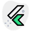 Flutter Technology Logo Social Media Logo Icon
