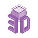 3 D Dimension Cube Icon